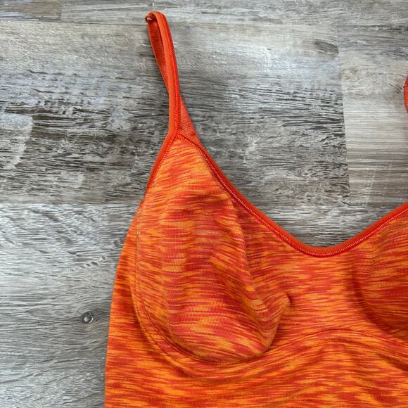 Victoria’s Secret Orange Space Dye Camisole Cotton Y2K Stretch Tank Top - Picture 2 of 5